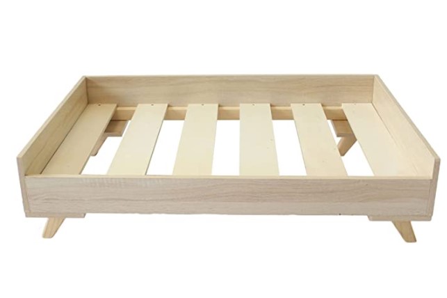 diy pallet dog beds: Midlee Raised Wooden Dog Bed Frame