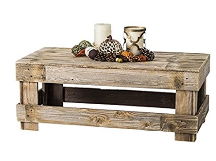 pallet table ideas: Natural Reclaimed Barnwood Rustic Farmhouse Coffee Table
