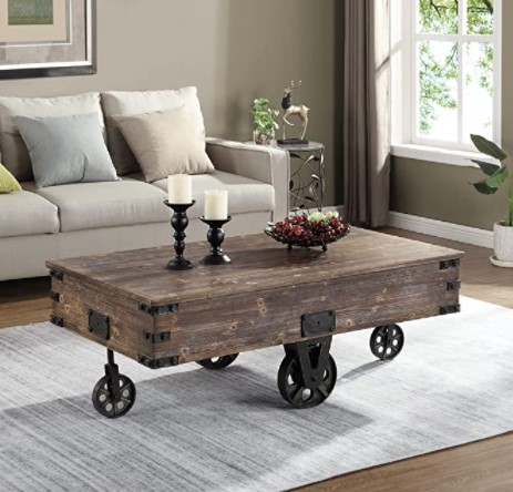 pallet table ideas: Factory Cart Coffee Accent Table