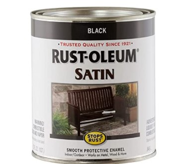 best paint for pallets: Rust-Oleum Brands Black Stops Rust Protective Enamel, Satin